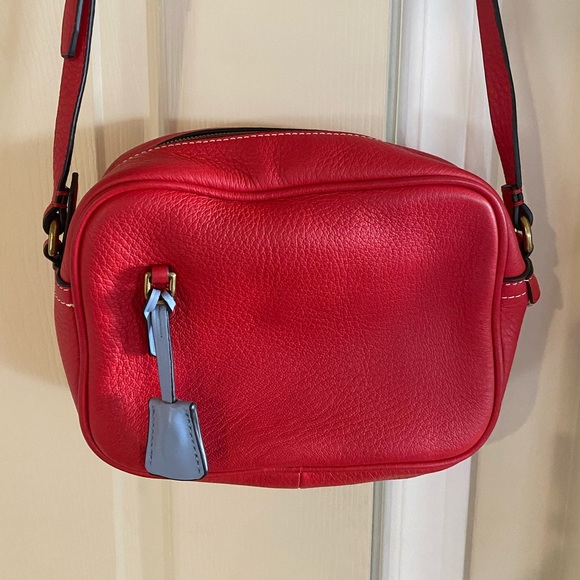 JCrew red leather camera bag - Picture 2 of 6